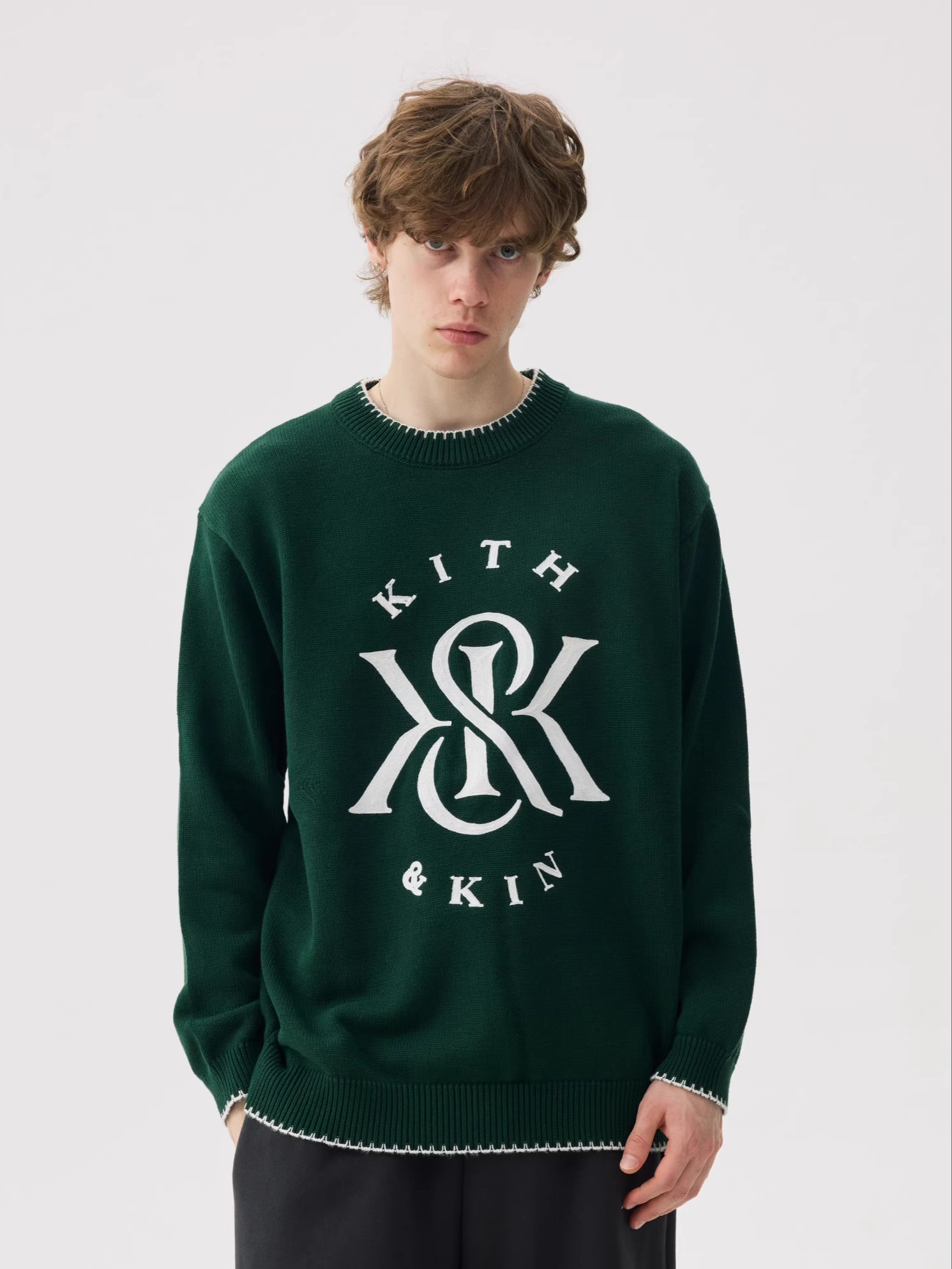 Kith Sweater Knit - Kith Amerikan Tarzı Kış Yeni Gevşek