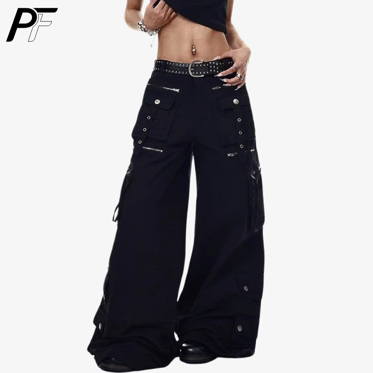 Streetwear Brand Pants - Grunge Techwear Geniş Paça Kargo Pantolon