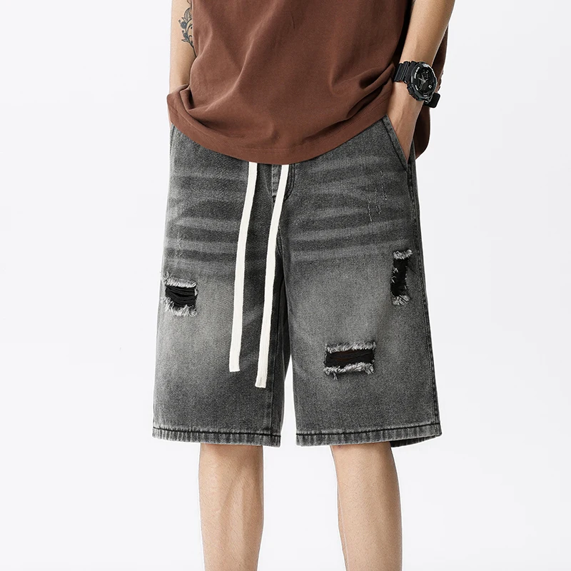 Yaz ince Denim şort erkek Retr - Streetwear Brand Pants incelemesi ve fiyatı