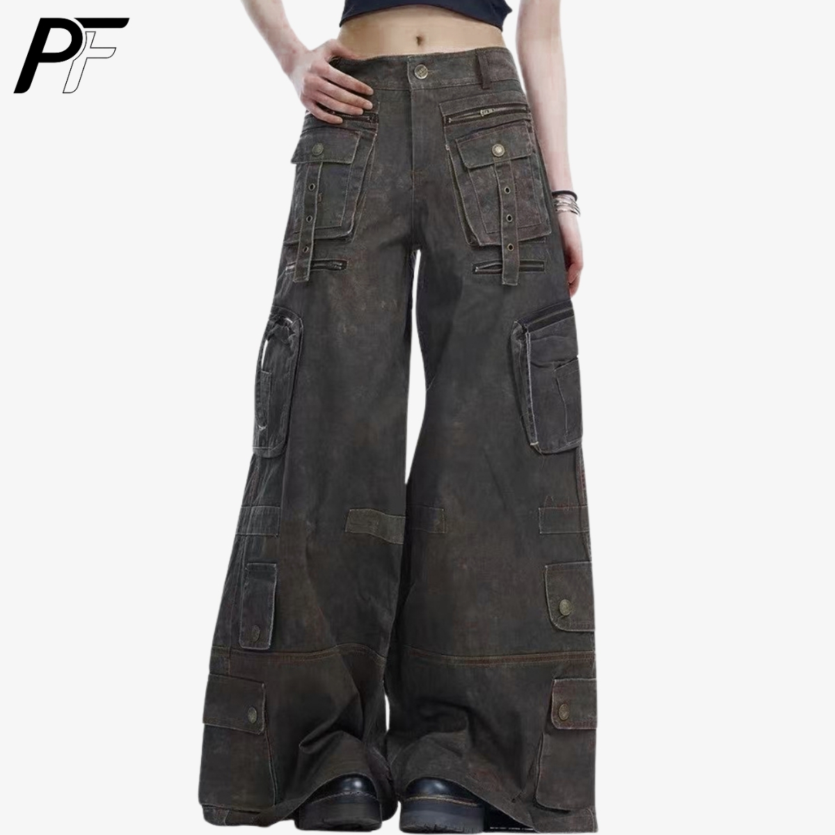 Grunge Techwear Geniş Paça Kar - Streetwear Brand Pants incelemesi ve fiyatı